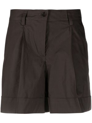 P.A.R.O.S.H. pleat-detail cotton chino shorts - Brown