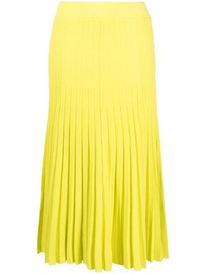 P.A.R.O.S.H. pleated midi skirt - Yellow