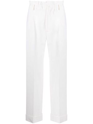 P.A.R.O.S.H. pleated straight trousers - White