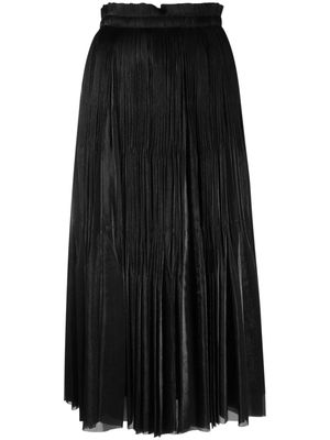 P.A.R.O.S.H. plissé high-waist midi skirt - Black