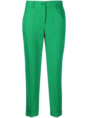 P.A.R.O.S.H. pressed-crease cropped trousers - Green