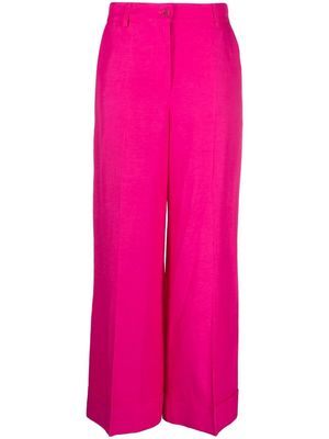 P.A.R.O.S.H. pressed-crease straight-leg trousers - Pink