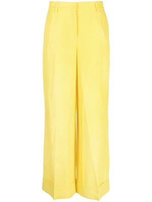 P.A.R.O.S.H. pressed-crease straight-leg trousers - Yellow