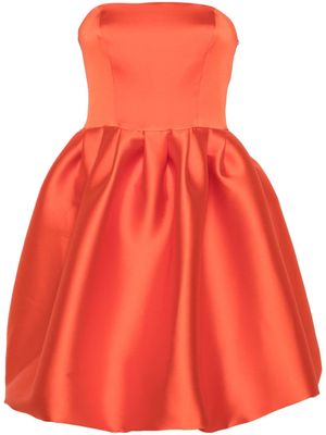 P.A.R.O.S.H. puffbal satin mini dress - Orange