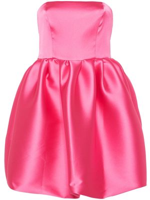P.A.R.O.S.H. puffbal satin mini dress - Pink
