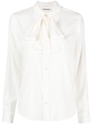 P.A.R.O.S.H. pussy-bow silk shirt - White