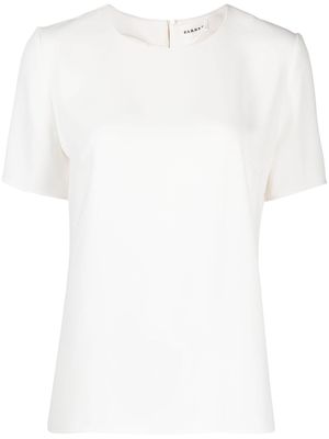 P.A.R.O.S.H. rear-slit round-neck blouse - White