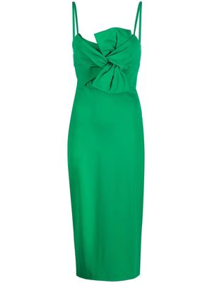 P.A.R.O.S.H. 'Renny' bow-detail midi dress - Green