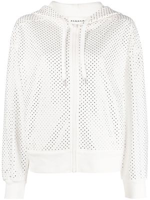 P.A.R.O.S.H. rhinestone-embellished hooded jacket - White