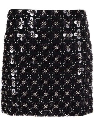 P.A.R.O.S.H. rhinestone-embellished mini skirt - Black