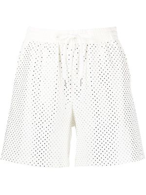P.A.R.O.S.H. rhinestone-embellished shorts - White