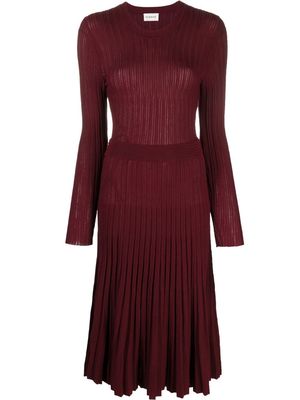 P.A.R.O.S.H. rib-knit wool dress - Red