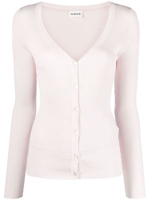 P.A.R.O.S.H. ribbed cotton-blend cardigan - Pink