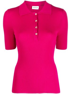 P.A.R.O.S.H. ribbed-knit polo shirt - Pink