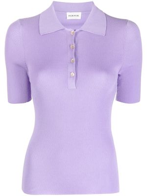 P.A.R.O.S.H. ribbed-knit polo shirt - Purple