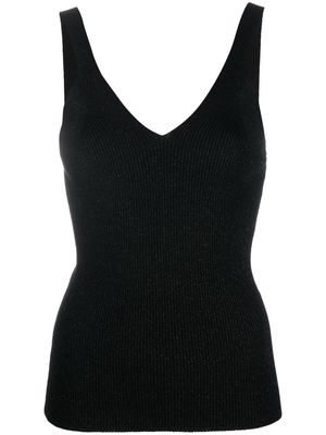 P.A.R.O.S.H. ribbed-knit vest top - Black