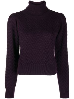 P.A.R.O.S.H. roll-neck knitted jumper - Purple