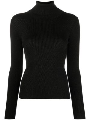 P.A.R.O.S.H. roll-neck ribbed-knit jumper - Black