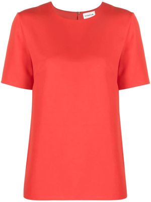 P.A.R.O.S.H. round-neck crepe blouse - Red