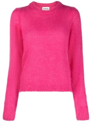 P.A.R.O.S.H. round-neck mohair-blend jumper - Pink