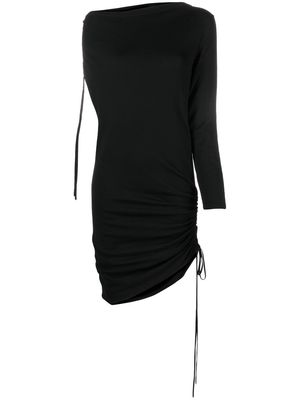 P.A.R.O.S.H. ruched asymmetric knit dress - Black