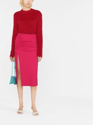 P.A.R.O.S.H. ruched midi skirt - Pink