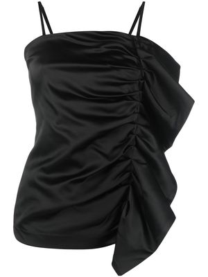P.A.R.O.S.H. ruched ruffle-detail camisole - Black