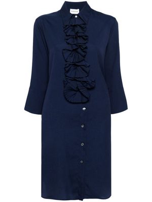 P.A.R.O.S.H. ruffled-detail A-line dress - Blue