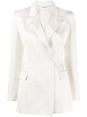 P.A.R.O.S.H. satin double-breasted blazer - White