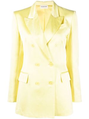 P.A.R.O.S.H. satin double-breasted blazer - Yellow