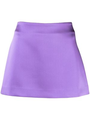 P.A.R.O.S.H. satin-finish A-line miniskirt - Purple