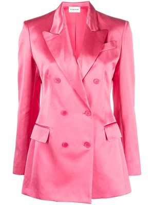 P.A.R.O.S.H. satin-finish double-breasted blazer - Pink
