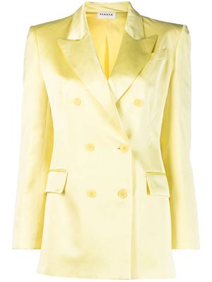P.A.R.O.S.H. satin-finish double-breasted blazer - Yellow