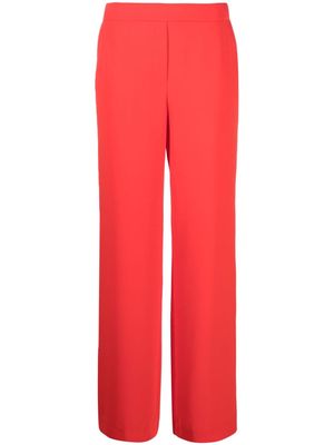 P.A.R.O.S.H. satin-finish straight-leg trousers - Red