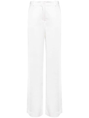 P.A.R.O.S.H. satin-finish straight-leg trousers - White