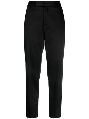 P.A.R.O.S.H. satin-finish tapered trousers - Black