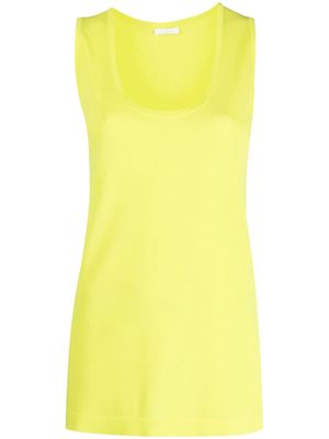 P.A.R.O.S.H. scoop-neck knitted top - Yellow