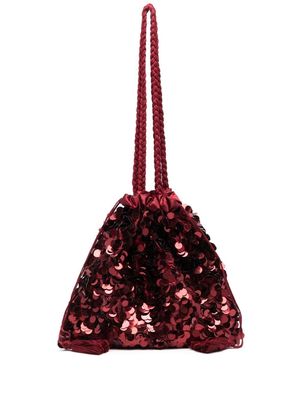 P.A.R.O.S.H. sequin bucket bag - Red