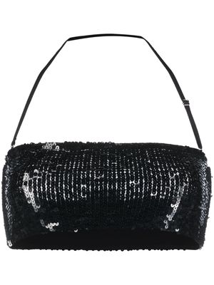 P.A.R.O.S.H. sequin-embellished adjustable-strap top - Black