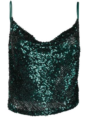 P.A.R.O.S.H. sequin-embellished cami top - Green