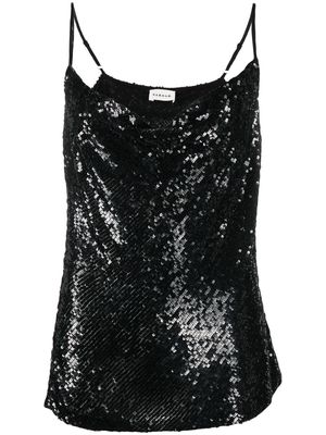 P.A.R.O.S.H. sequin-embellished camisole top - Black