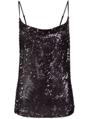 P.A.R.O.S.H. sequin-embellished camisole top - Purple
