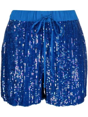 P.A.R.O.S.H. sequin-embellished drawstring shorts - Blue