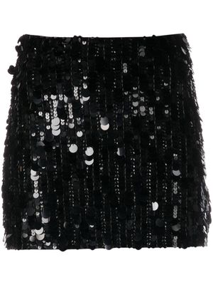 P.A.R.O.S.H. sequin-embellished miniskirt - Black