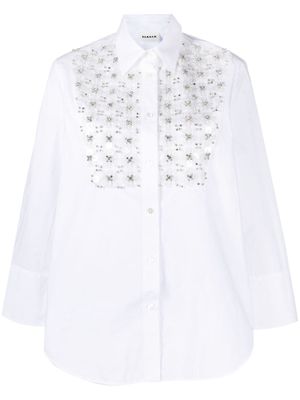 P.A.R.O.S.H. sequin-embellished poplin shirt - White