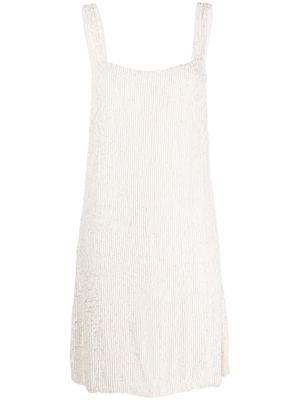 P.A.R.O.S.H. sequin-embellished shift dress - White