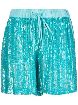 P.A.R.O.S.H. sequin-embellished shorts - Blue
