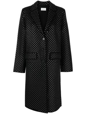 P.A.R.O.S.H. sequin-embellished single-breasted wool coat - Black