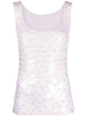 P.A.R.O.S.H. sequin-embellished tank top - White