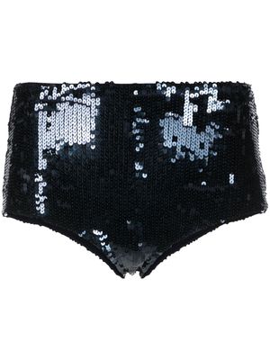 P.A.R.O.S.H. sequin mini-shorts - Blue